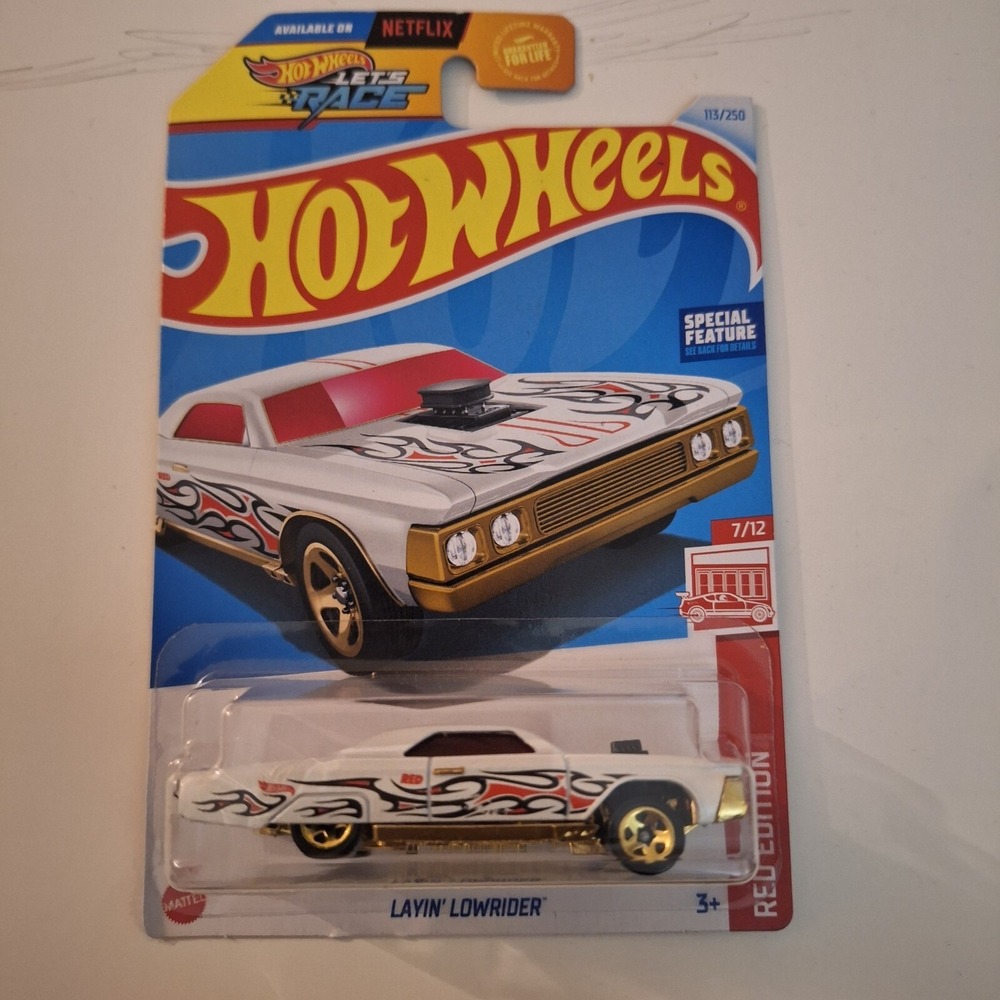 2024 Hot Wheels J Case White Layin Lowrider Target Exclusive Red Edition #113